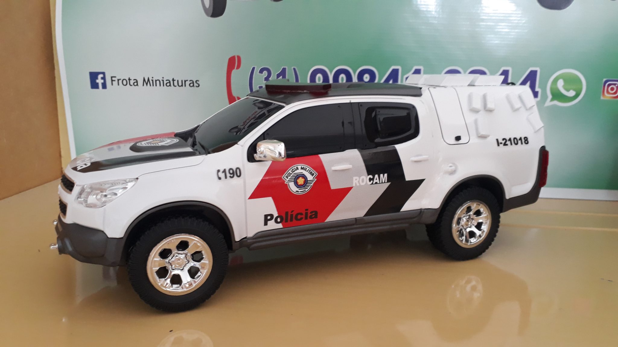 S10 Força Tática da PM de São Paulo xadrez Frota Miniaturas